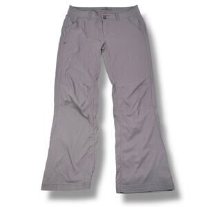 Prana Halle Pants Women 14 Gray 2-Way Stretch Articulated knees Cross-Functional